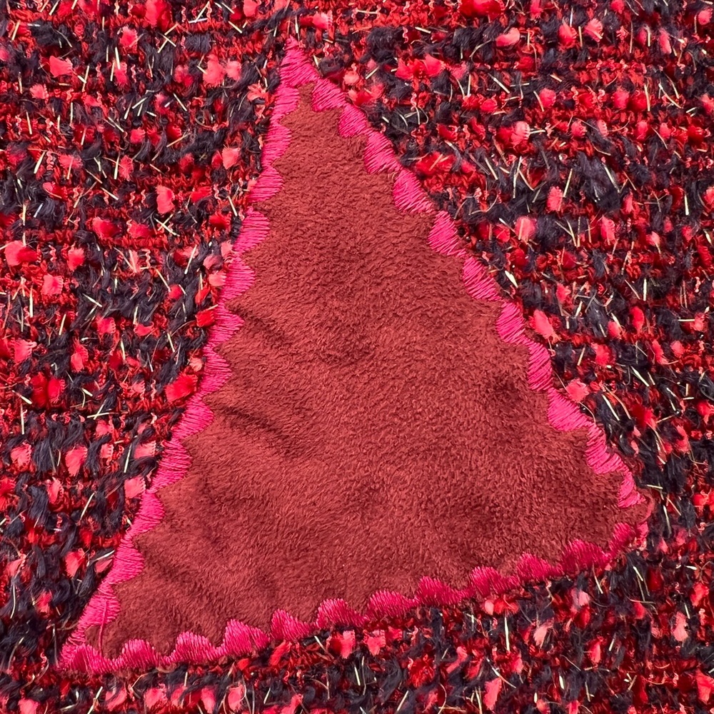 Daniel K. Artsy Patchwork Crop Jacket L Abstract … - image 5